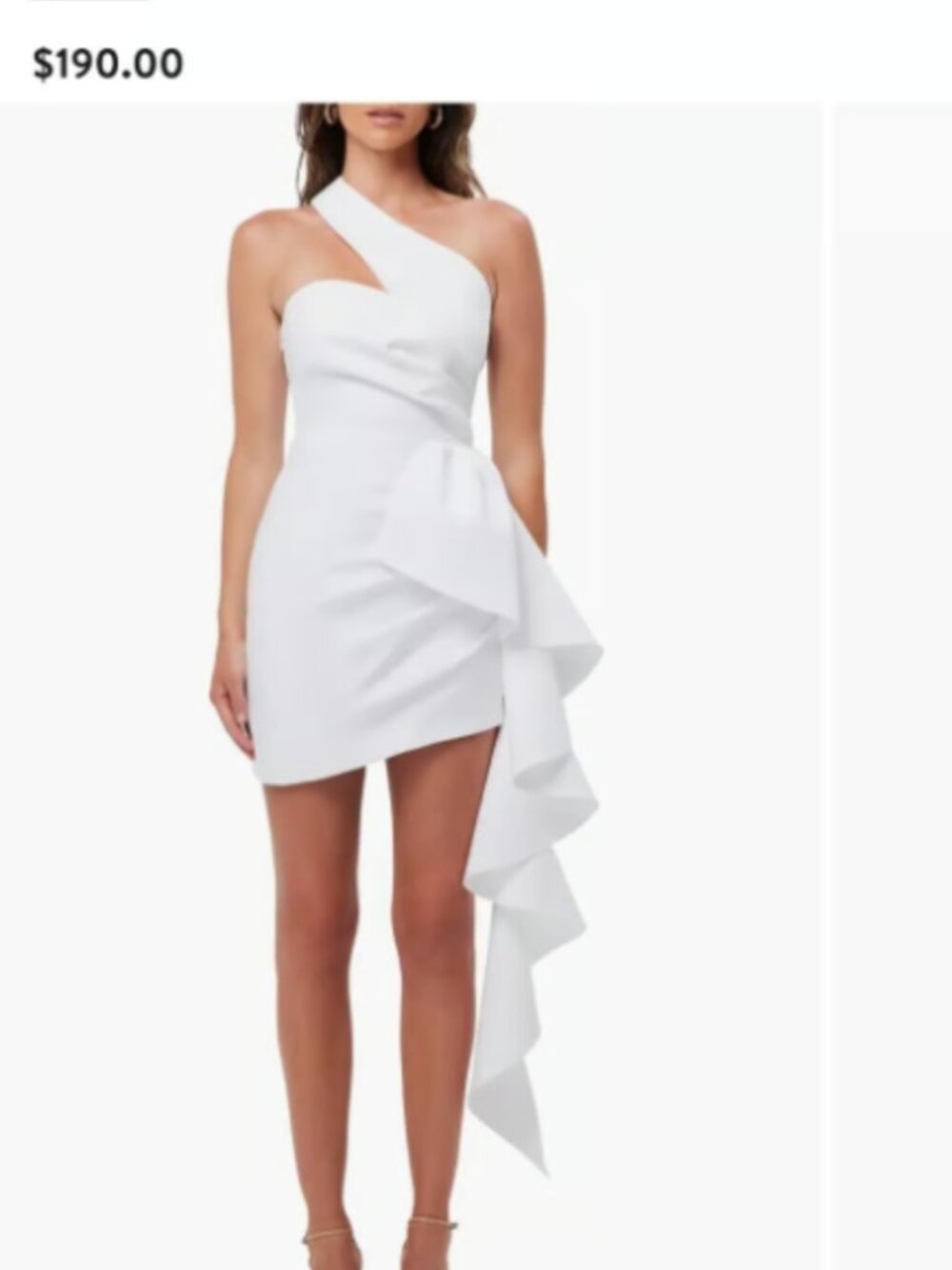 White Mini One Shoulder ELLIATT Dress